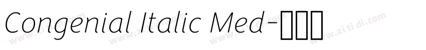 Congenial Italic Med字体转换